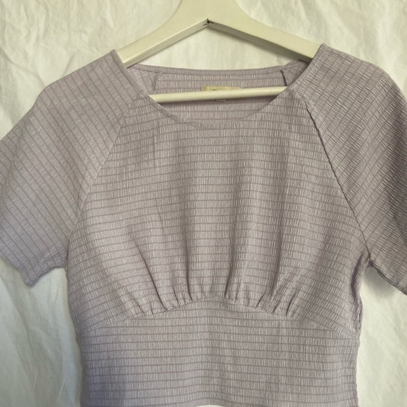 Madewell Shirred Crewneck Crop Top Size Medium - Picture 8 of 10
